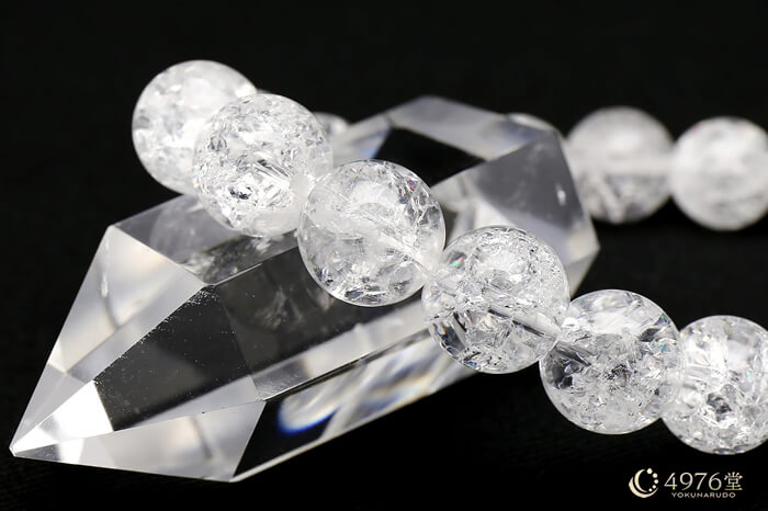 クラック水晶 ブレスレット 10mm