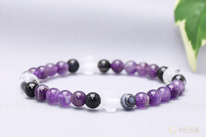 四神獣・アメジスト・天眼石 パワーストーンブレスレット ｜ 天然石