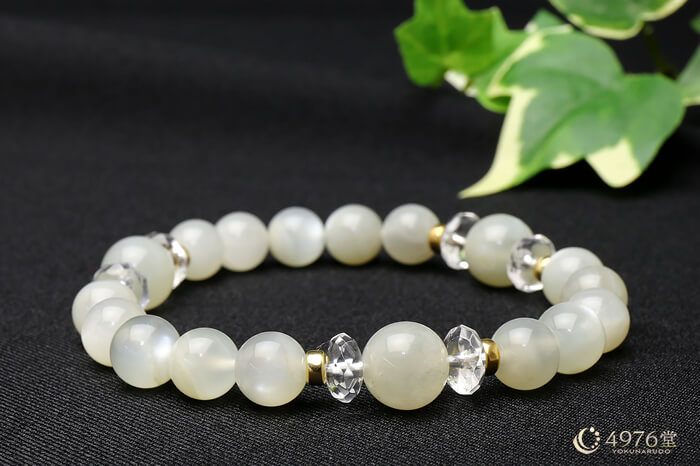 ムーンストーン ブレスレット 10mm3ポイント ｜ 天然石通販の4976堂