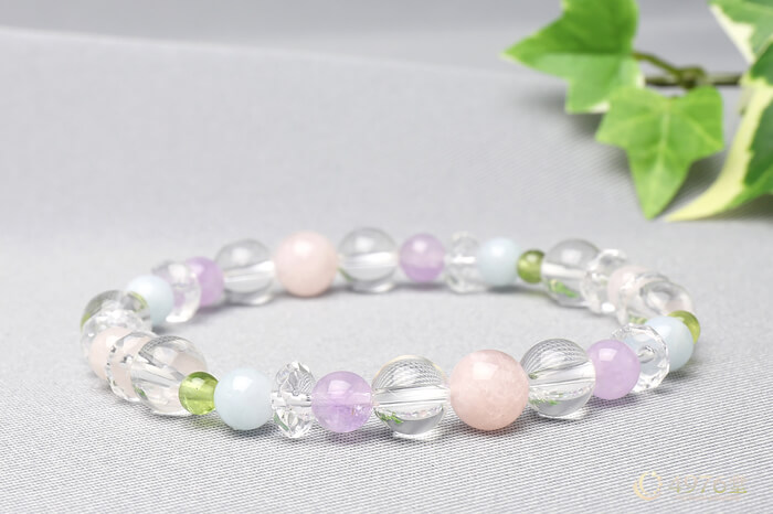 モルガナイト・ラベンダーアメジスト・アクアマリン ブレスレット