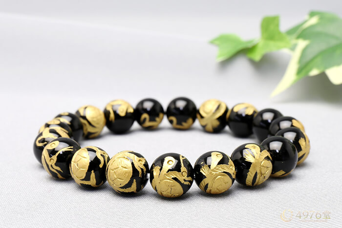 金玄武オニキス ブレスレット 10mm ｜ 天然石通販の4976堂