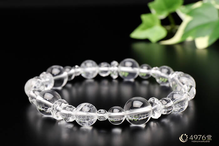 水晶・クラック水晶 ブレスレット 10mm5ポイント ｜ 天然石通販